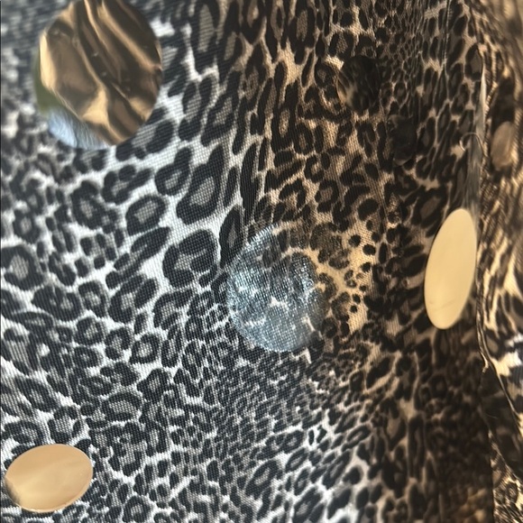 Joseph Ribkoff Mirrored Wrap Black and Silver Women's Top 0120 - Picture 8 of 10